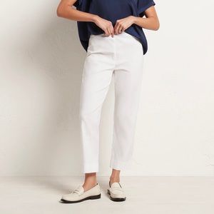 NWT Mela Purdie Cropped Pant High Rise White Sz XXS